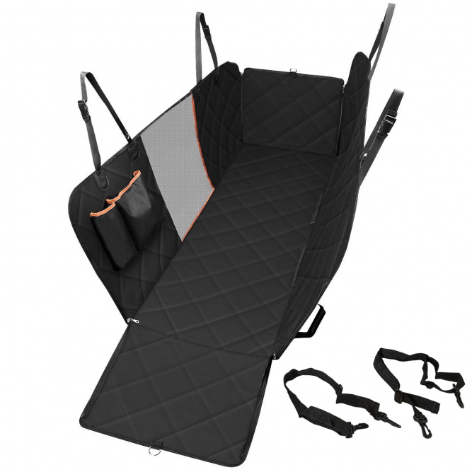 Автомобильный гамак для перевозки собак &amp;quot;Хвостатый пассажир&amp;quot; с боковой защитой дверей, окном, карманами и ремнем безопасности
